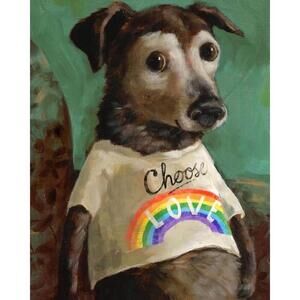 Alison Friend - Choose Love - Time Limited Edition Dog Art Print - COA